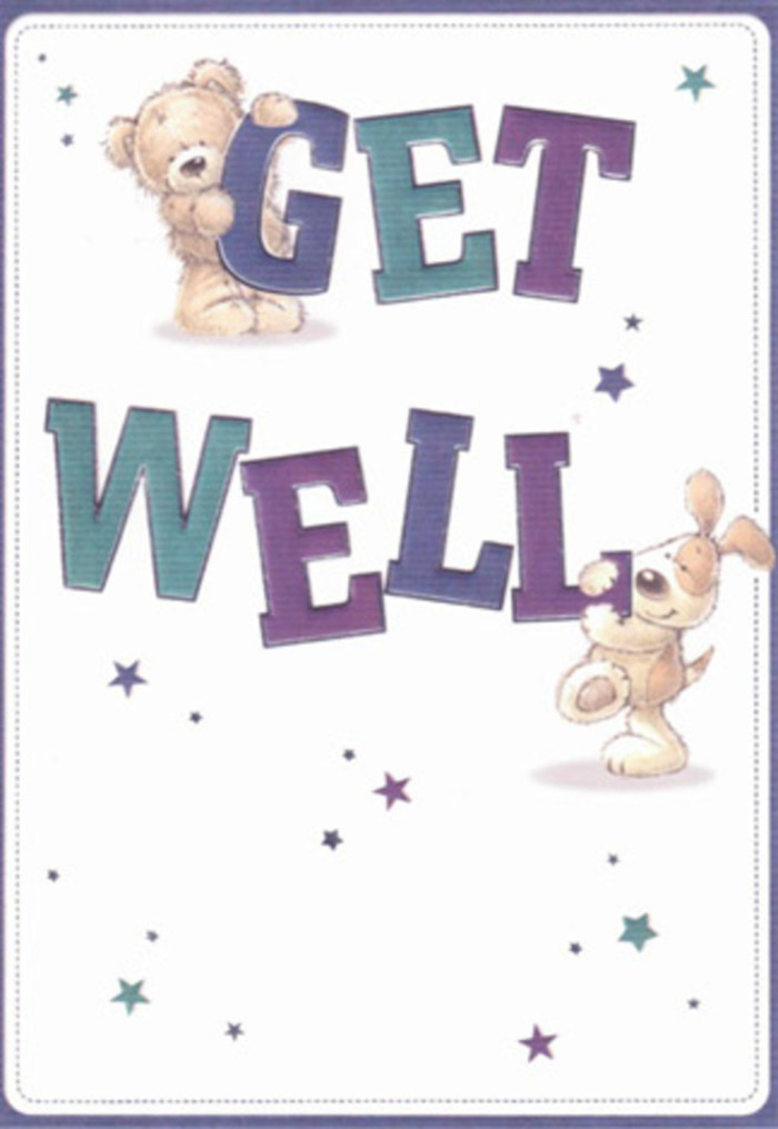 A true testament to gentle encouragement, this get well card's illustrated bear and puppy radiate the light-hearted comfort found throughout Earls Court's welcoming avenues. Fluffy, tactile textures invite the sense of touch-the bear's downy coat and the puppy's velvet-soft ears rendered in watercolours so delicate, they mimic the caress of petals hand-selected for sympathy bouquets at Flowers Earls Court. Scattered overhead, a constellation of playful stars glimmers in shades of lavender and peacock blue, dancing like a flurry of newly opened anemones catching morning sun on Nevern Square. The bold, lively lettering-GET WELL-commands the scene with hues that exude both strength and reassurance, much like the promise of renewal in local gardens after rain. Every illustrated detail seems crafted to usher in hope: the animals' joyful stances, the balance of gentle smiles, and the soft ivory background, crisp as the linens at a nearby cafe. Together, these visual elements echo the care woven into each bouquet we send across SW5-designed to brighten hospital stays or home recoveries with genuine Earls Court spirit. The entire card is a celebration of warmth, innocence, and the quiet magic of wishing someone well, encapsulating the same thoughtful attention given to every bloom in our shop.